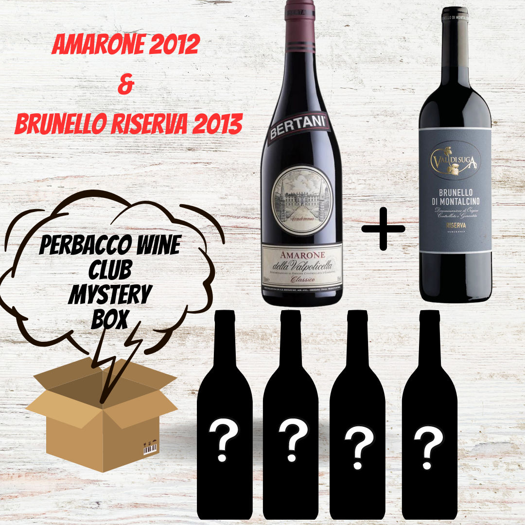 BLACK FRIDAY BOX: AMARONE DELLA VALPOLICELLA DOCG BERTANI 2012 + BRUNELLO DI MONTALCINO DOCG RISERVA 2013 VAL DI SUGA
