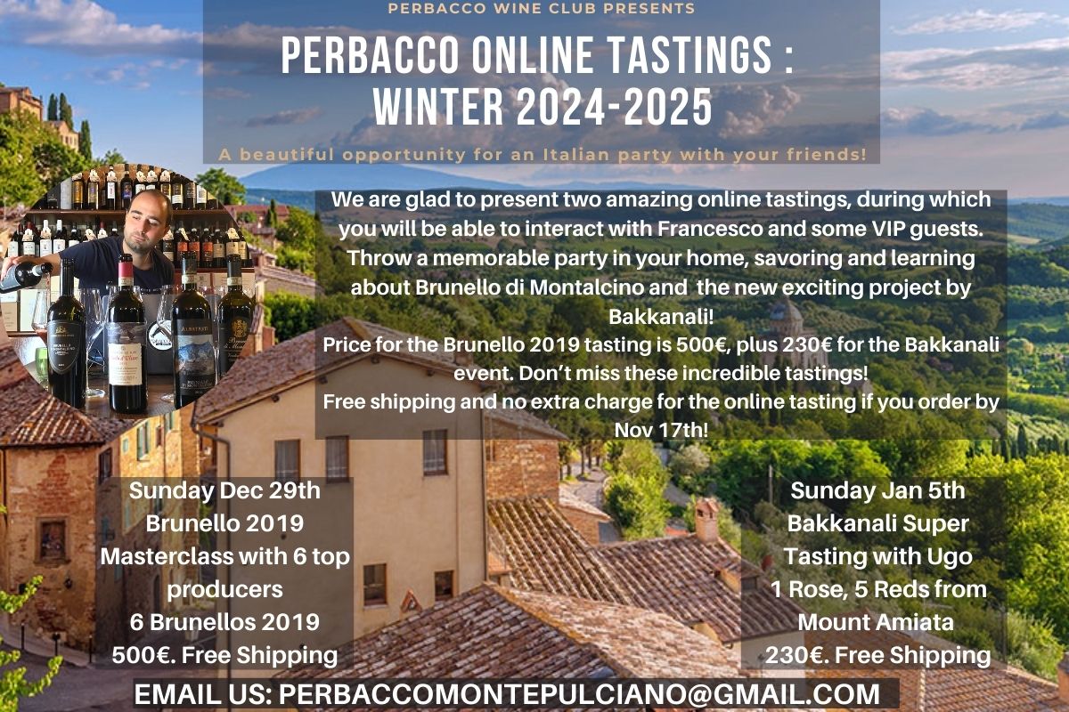 Brunello di Montalcino 2019 Online Masterclass Dec 29th, 6bts FREE SHIPPING!