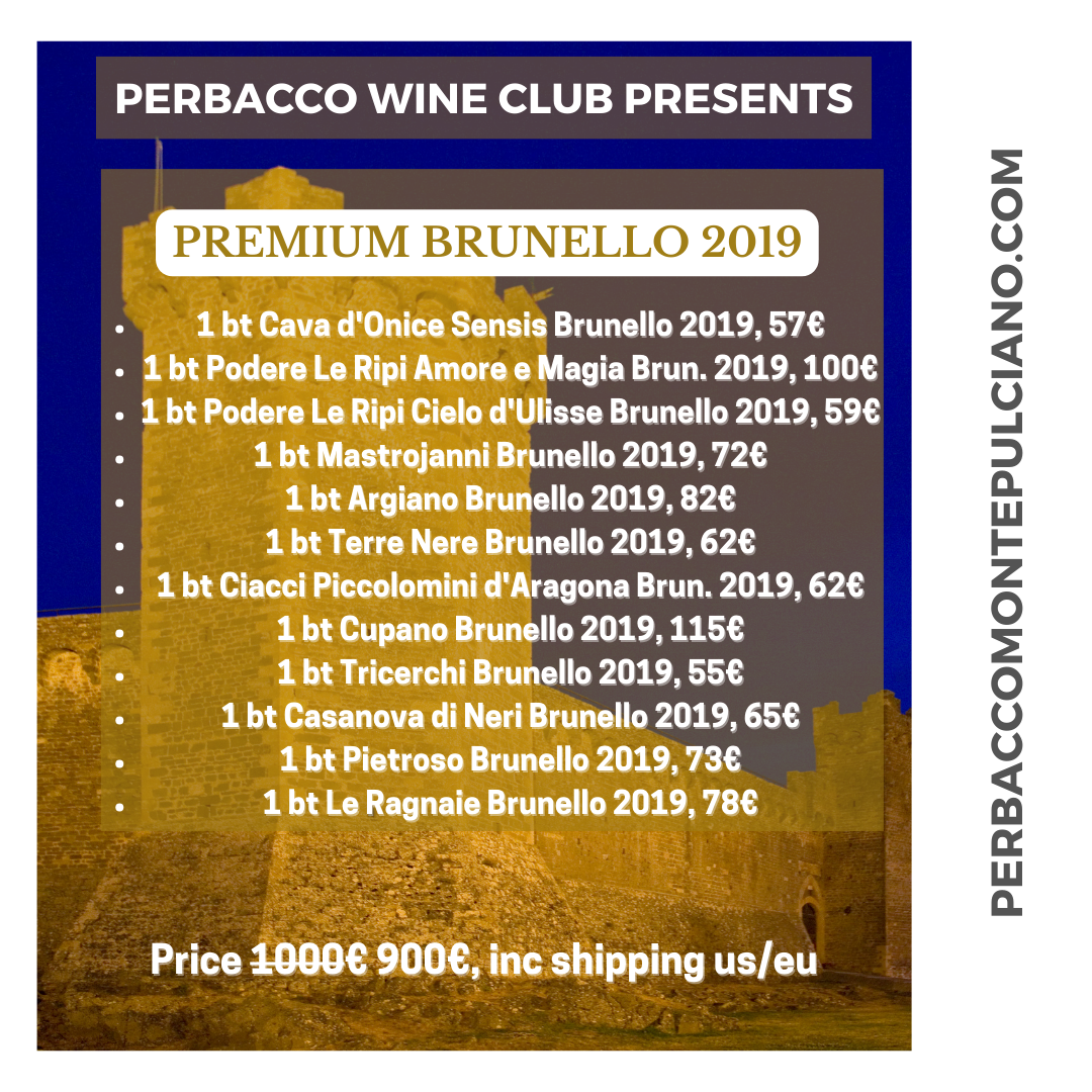 Premium Brunello di Montalcino 2019 bundle, 12bts