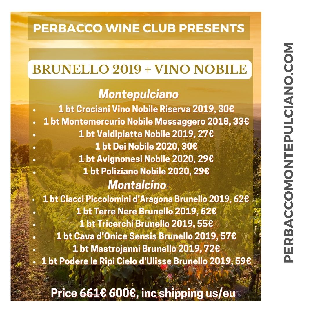 Brunello di Montalcino 2019 + Nobile di Montepulciano Bundle, 12bts